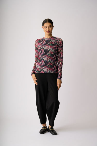 MESH CREW NECK TOP