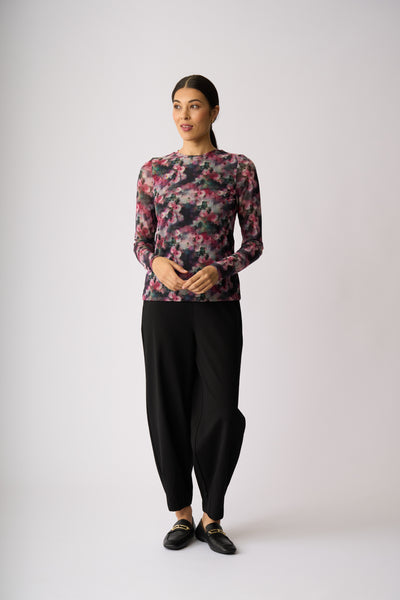 MESH CREW NECK TOP