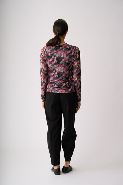 MESH CREW NECK TOP