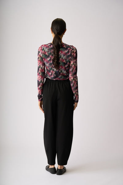 MESH CREW NECK TOP