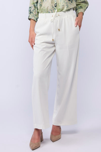 DRAMA LAKE PANT WHITE PANT WIDE LEG PANT TROUSER DRAWSTRING EVERYDAY DAY EVENING PANT ELASTIC WAISTBAND