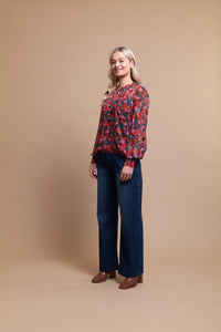 PINTUCK FRONT BLOUSE