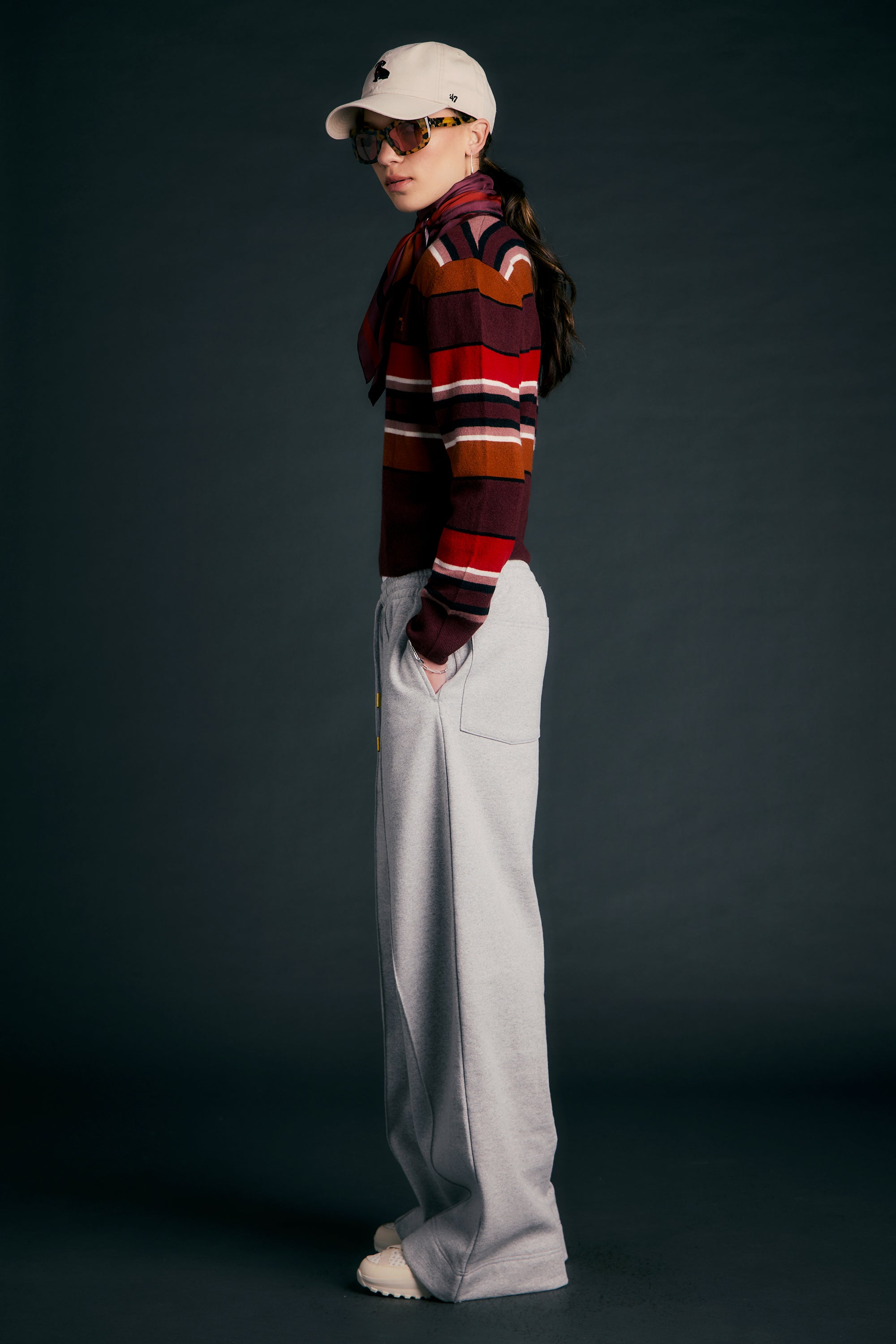 PIN TUCK TRACK PANTS