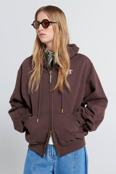 RUNAWAY GIRL CROPPED OVERSIZE HOODIE