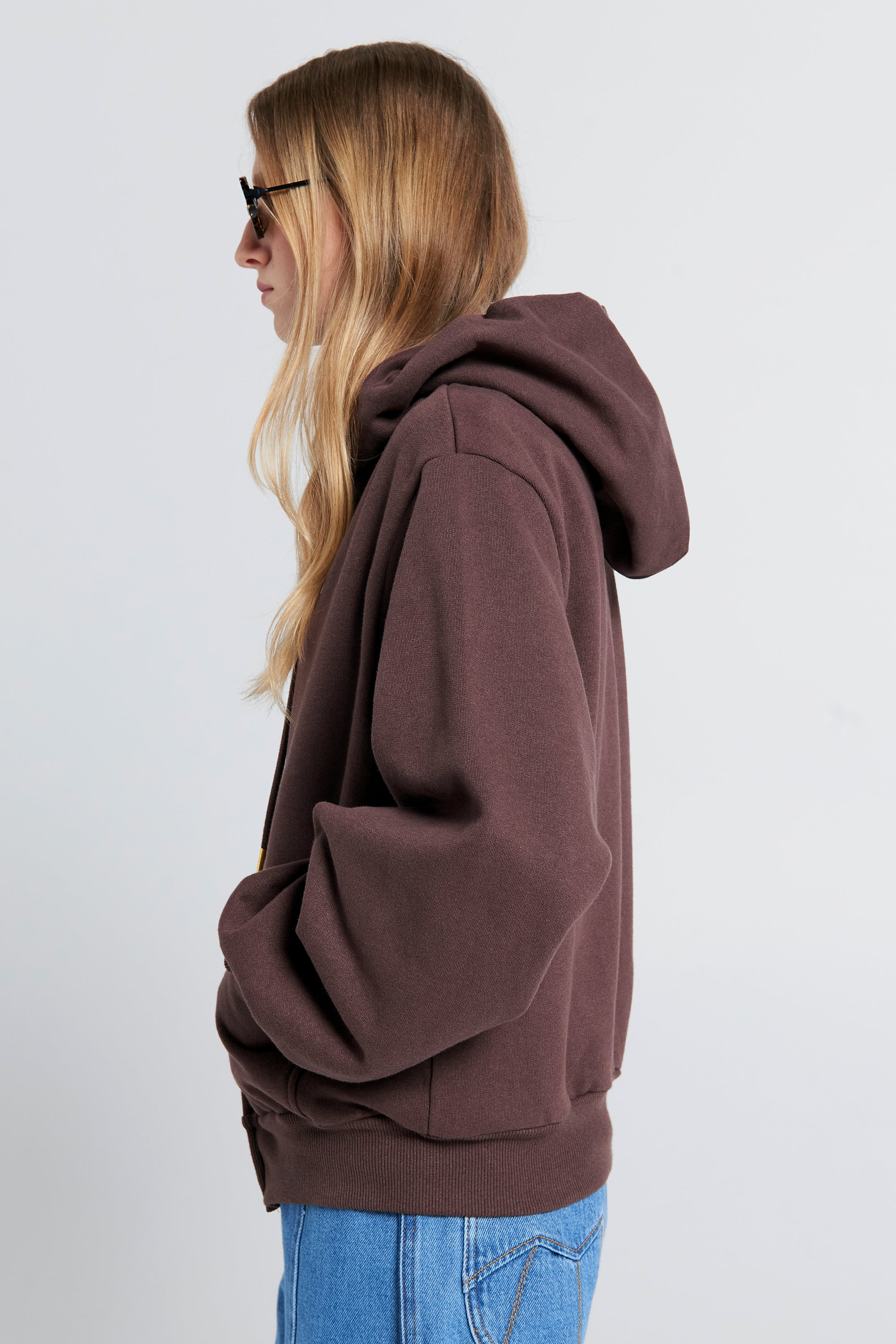 RUNAWAY GIRL CROPPED OVERSIZE HOODIE