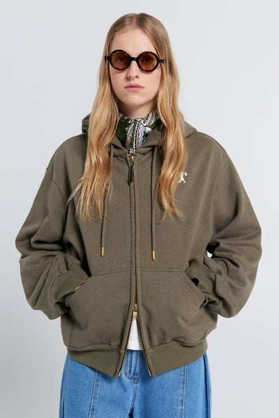 RUNAWAY GIRL CROPPED OVERSIZE HOODIE