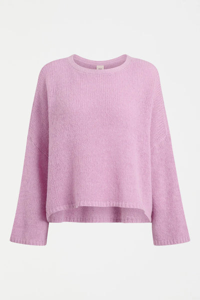 ELK AGNA SWEATER VIOLET MARLE KNIT SWEATER MERINO WOOL ALPACA
