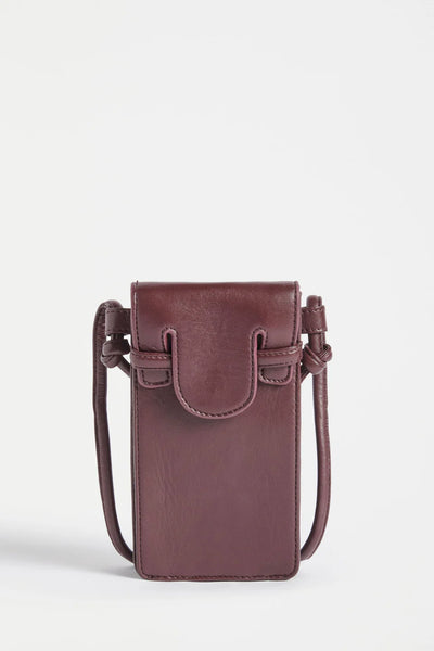 ELK ALAND POUCH BORDEAUX REMNANT LEATHER BURGUNDY