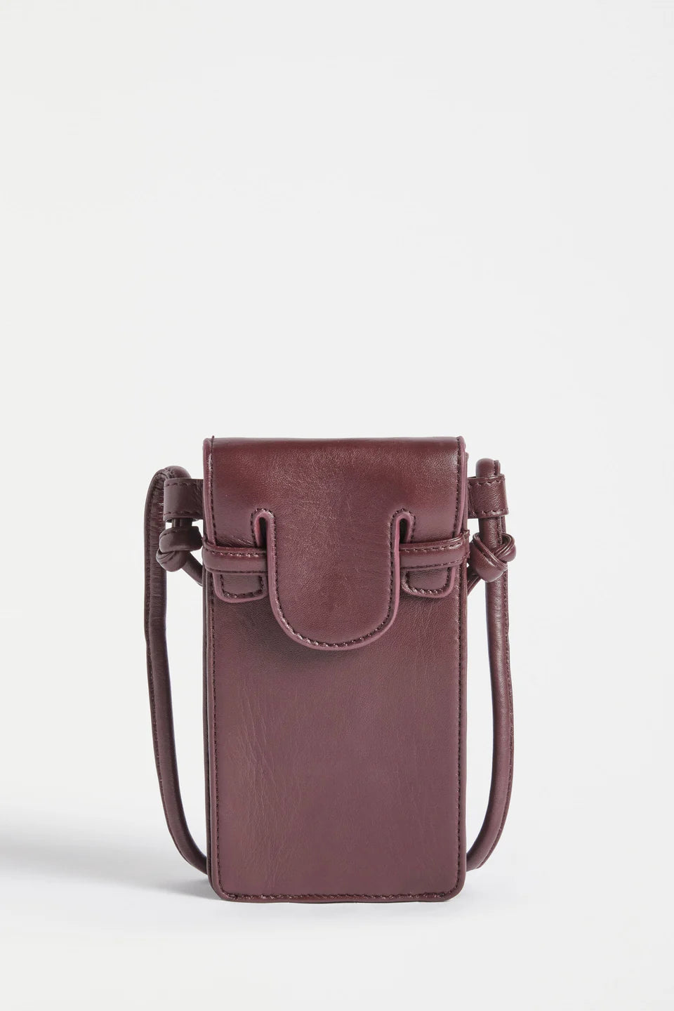 ELK ALAND POUCH BORDEAUX REMNANT LEATHER BURGUNDY