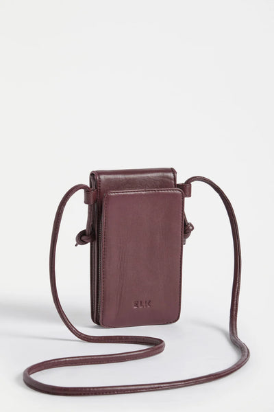 ELK ALAND POUCH BORDEAUX REMNANT LEATHER BURGUNDY
