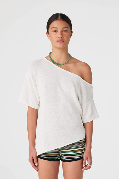 ALYIA ASYM KNIT TEE
