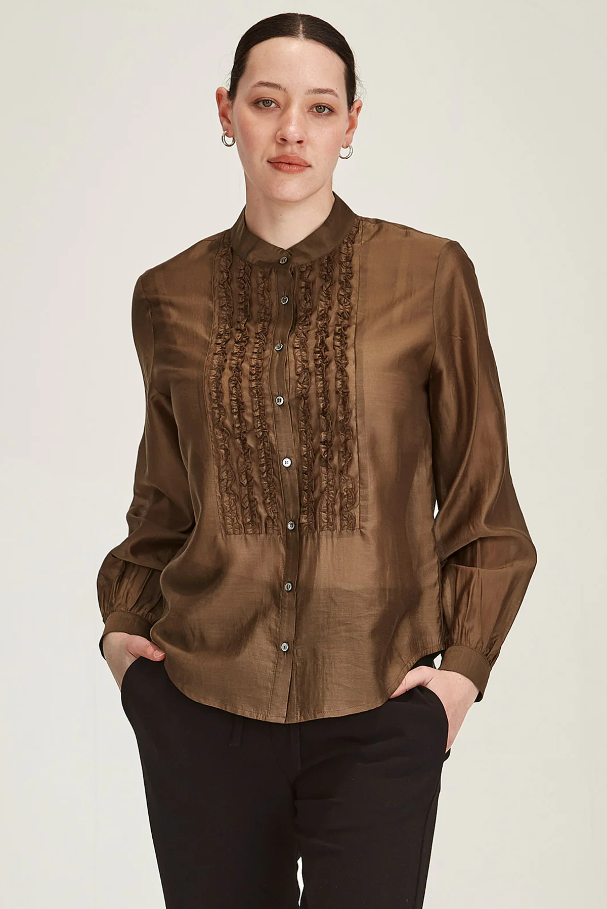 AMI RUFFLE SHIRT