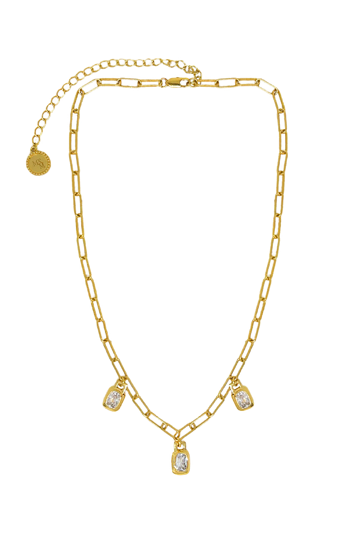 MOUNTAIN AND MOON ANGELICA NECKLACE GOLD CHAIN CHARM GEMSTONE JEWELLERY