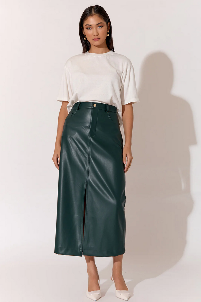 ASHER FAUX LEATHER SKIRT