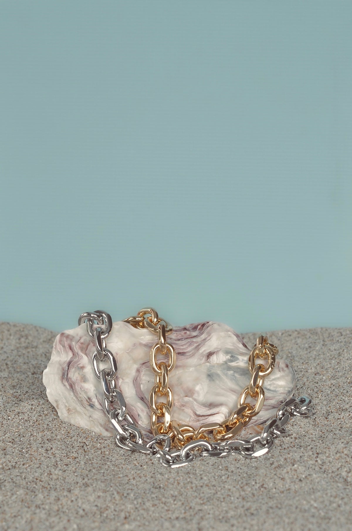 WENDYS ASTRAL NECKLACE GOLD SILVER MEDIUM SIZE ROPE CHAIN LINKS 