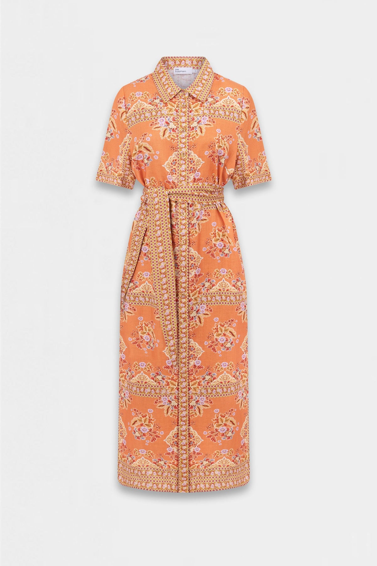 ZOE KRATZMANN INSTRUCT DRESS MARIGOLD GLOW ORANGE PRINT DRESS