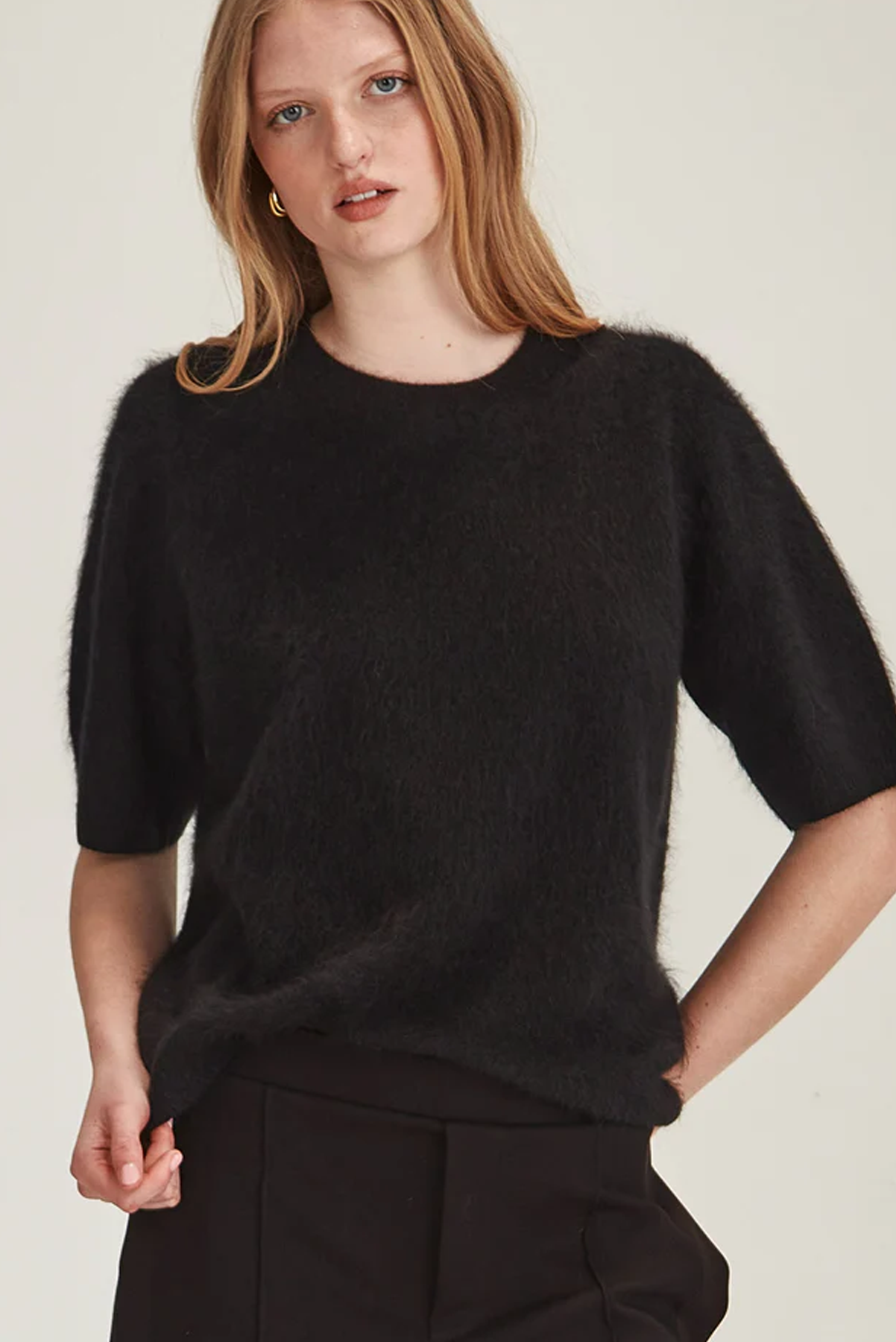 BRUSHED CASHMERE TEE
