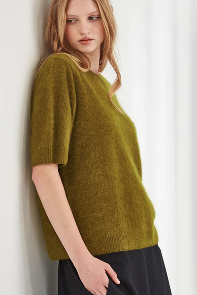 BRUSHED CASHMERE TEE