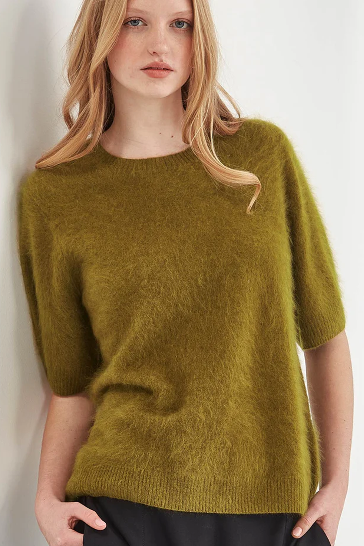 BRUSHED CASHMERE TEE