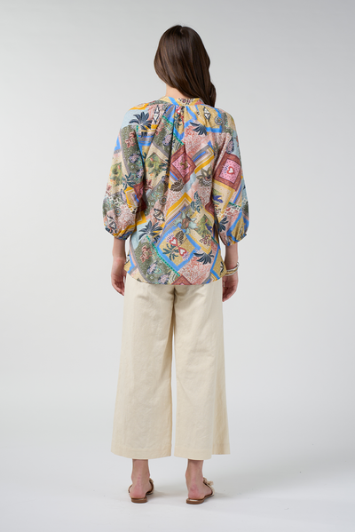 LOOBIES STORY CEYLON BLOUSE COTTON SILK MULTI PRINT