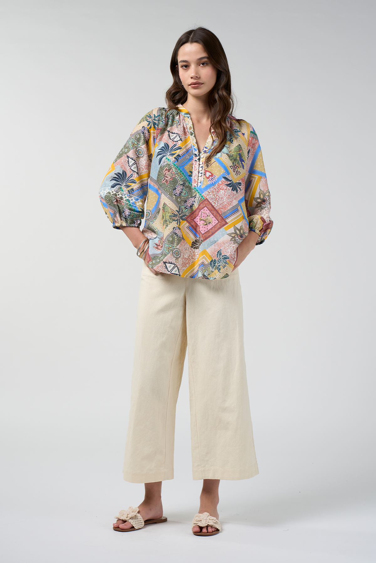 LOOBIES STORY CEYLON BLOUSE COTTON SILK MULTI PRINT