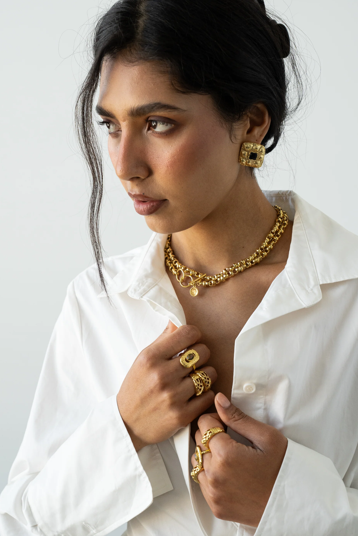 MOUNTAIN AND MOON CHARLOTTE NECKLACE GOLD CHAIN NECKLACE JEWELLERY