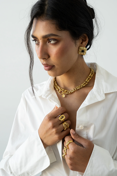 MOUNTAIN AND MOON CHARLOTTE NECKLACE GOLD CHAIN NECKLACE JEWELLERY