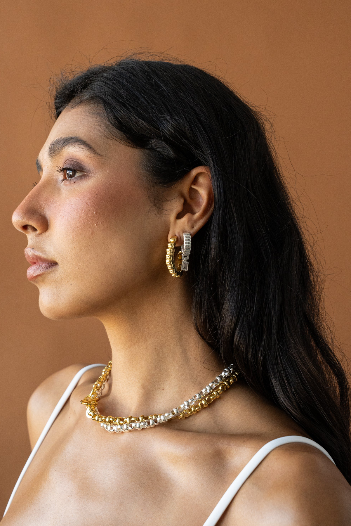 MOUNTAINN AND MOON CHARLOTTE NECKLACE SILVER CHAIN JEWELLERY