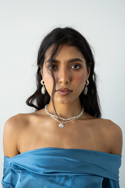 MOUNTAINN AND MOON CHARLOTTE NECKLACE SILVER CHAIN JEWELLERY