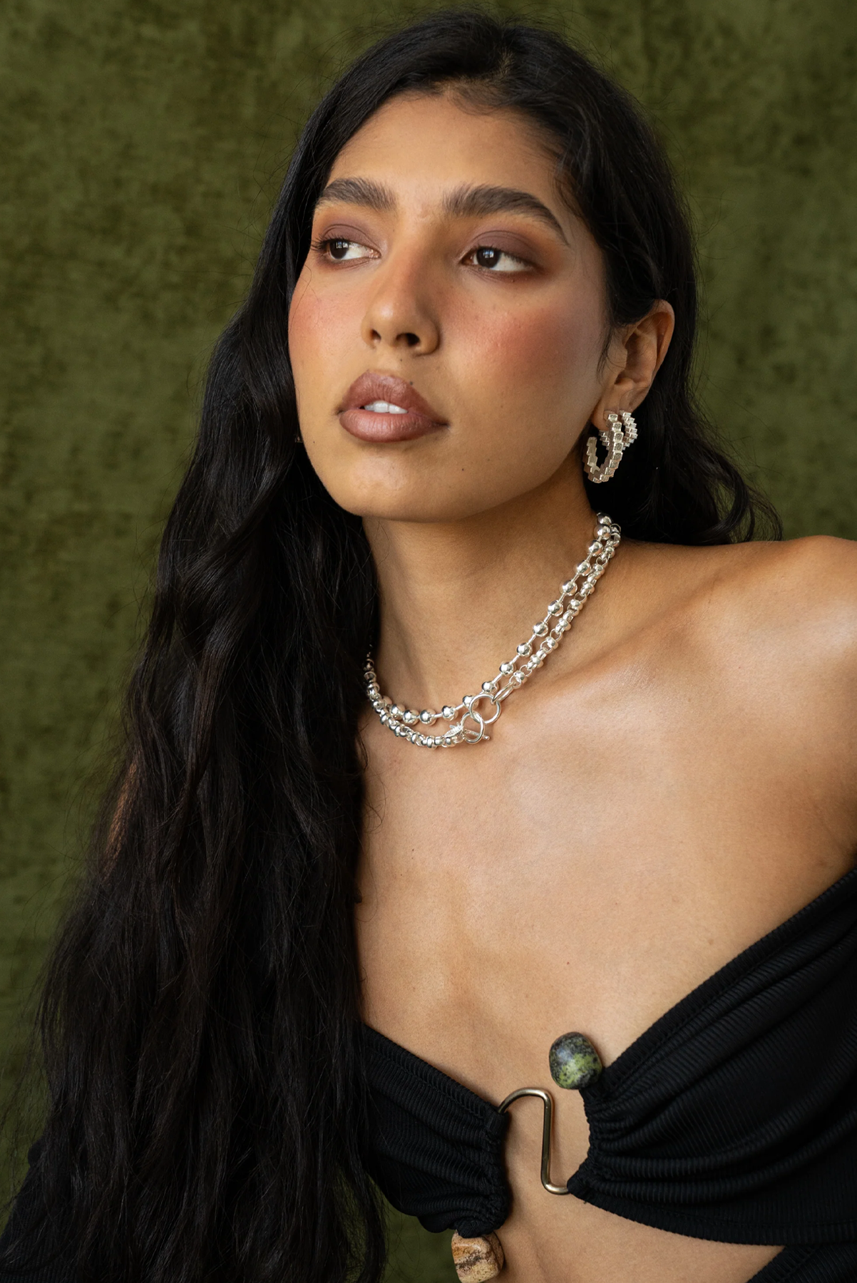 MOUNTAINN AND MOON CHARLOTTE NECKLACE SILVER CHAIN JEWELLERY