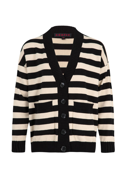I DONT STRIPE CARDIGAN