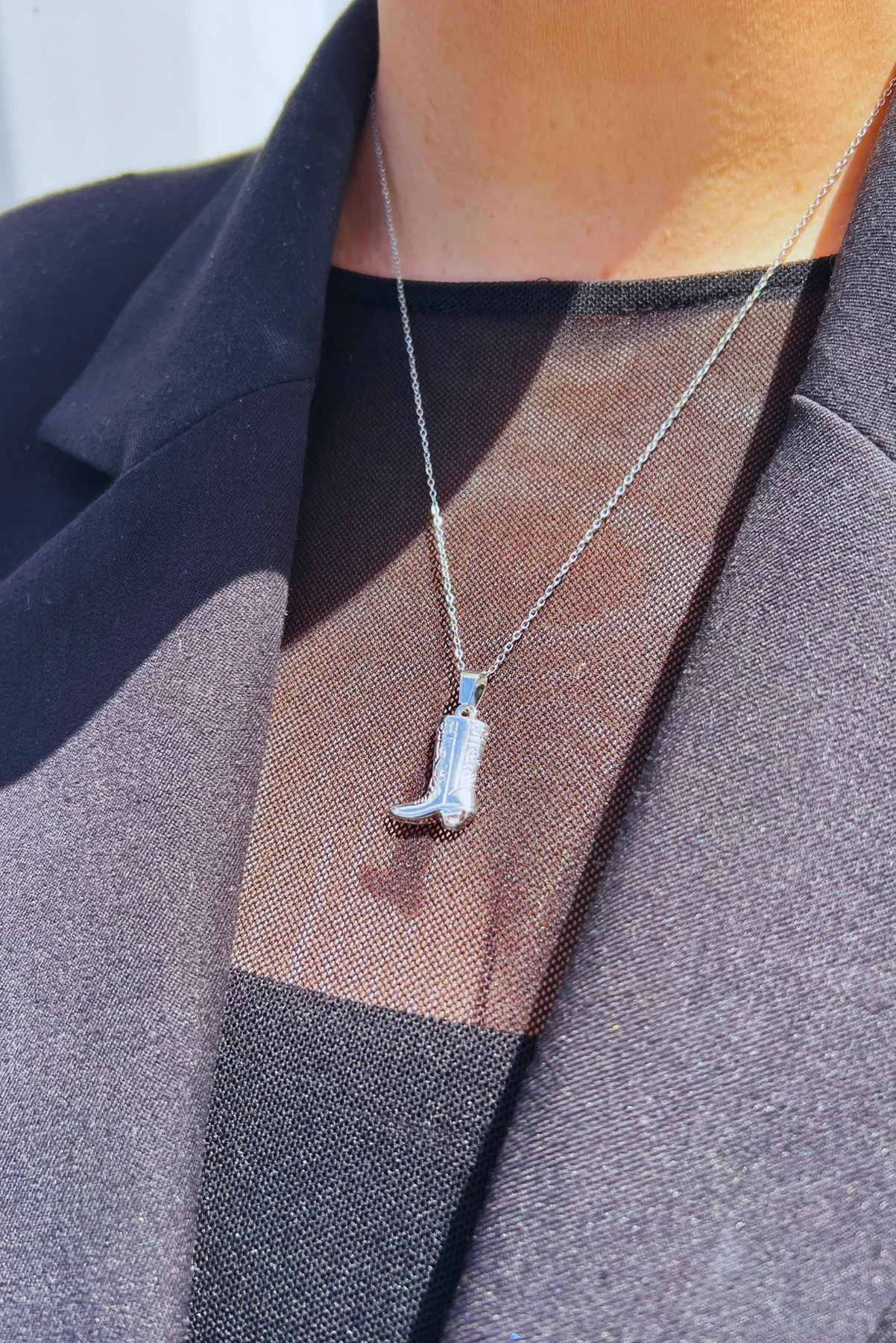 COWBOY BOOT NECKLACE