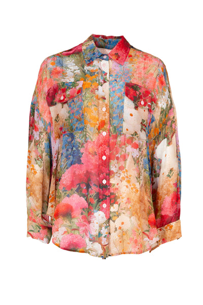 COOP BLOOM THERE DONE THAT SHIRT VISCOSE PINK FLORAL BLOUSE
