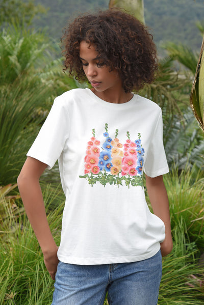 COOP FOXGLOVE AND FANCY FREE TSHIRT BLACK WHITE FLORAL TEE