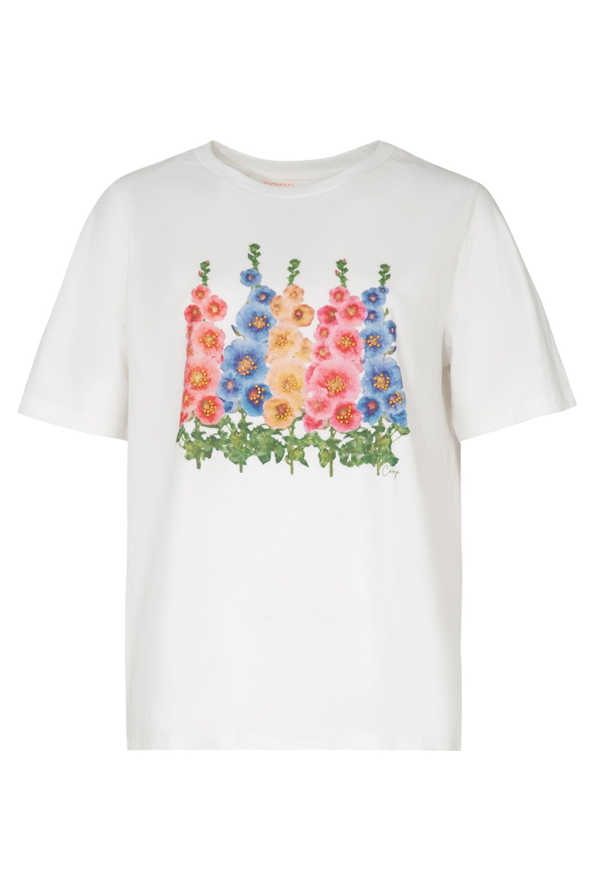 COOP FOXGLOVE AND FANCY FREE TSHIRT BLACK WHITE FLORAL TEE