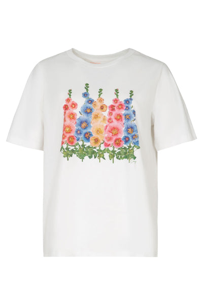 COOP FOXGLOVE AND FANCY FREE TSHIRT BLACK WHITE FLORAL TEE