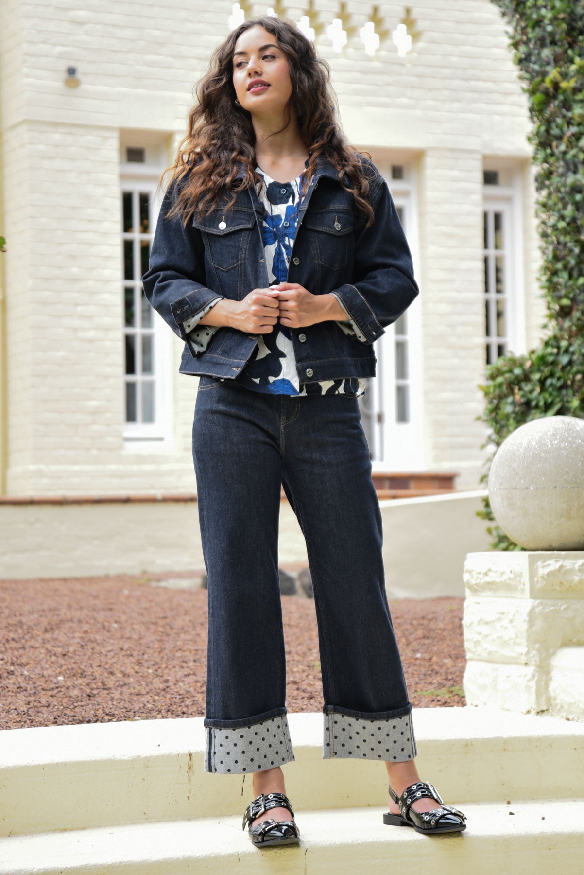 CURATE STREET OF JEANS JEAN COTTON DENIM INDIGO JEAN SPOTS