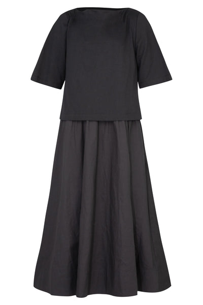 CURATE PERFECT COMBINATION DRESS BLACK COTTON DRESS 