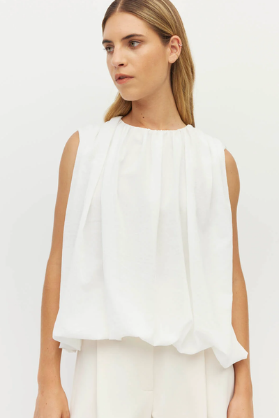 JULIETTE HOGAN CALDER TOP POLYESTER WHITE