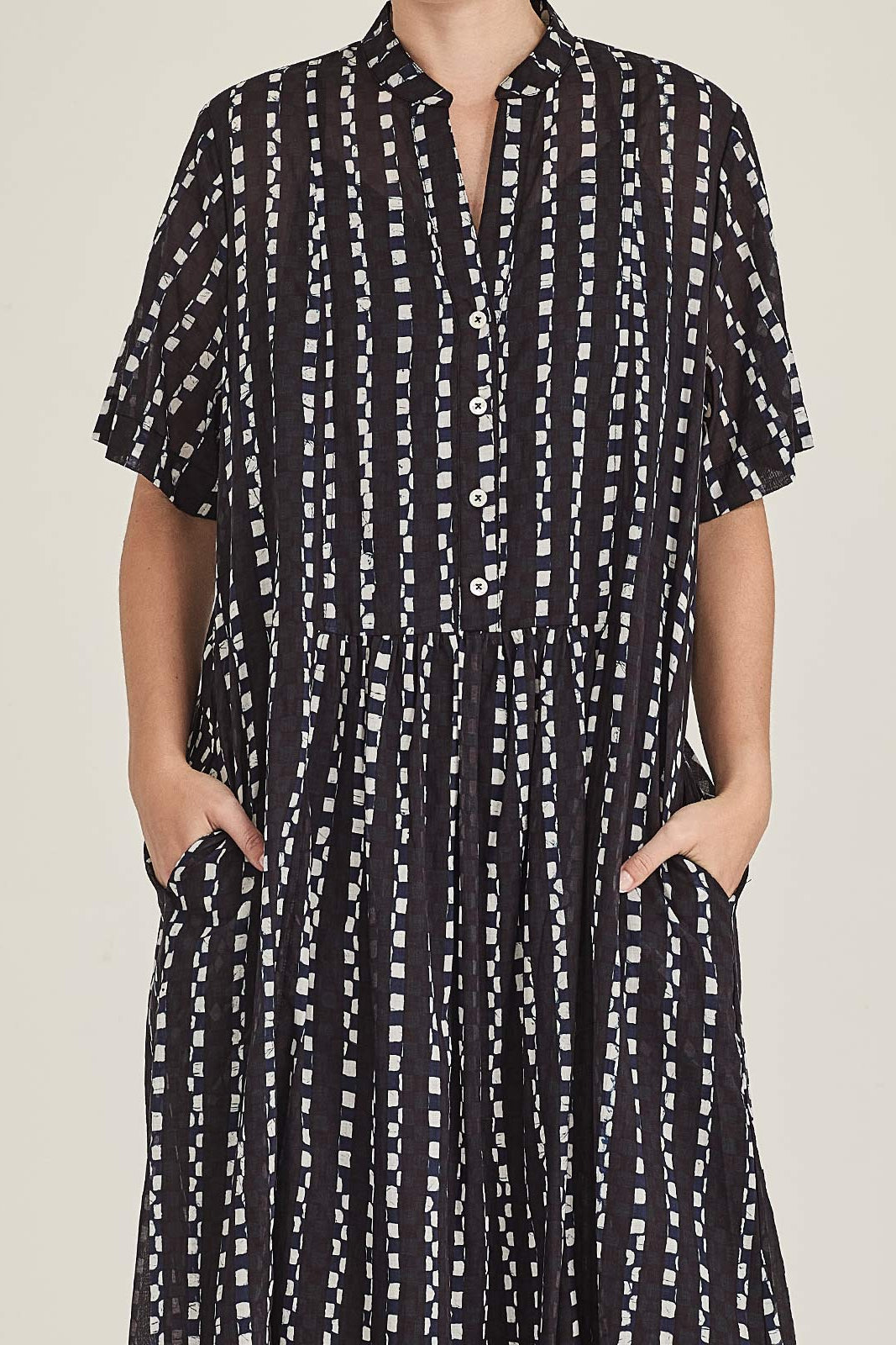 CARO PRINT DRESS