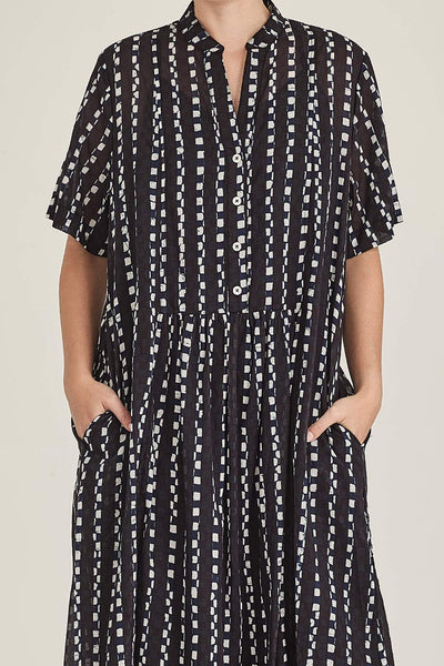 CARO PRINT DRESS