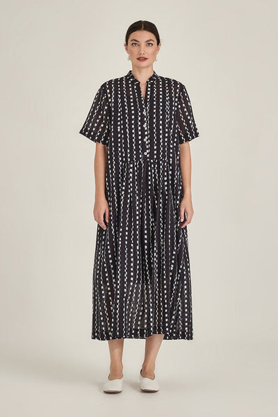 CARO PRINT DRESS