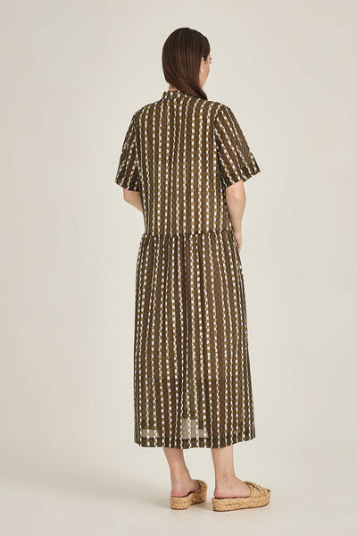 CARO PRINT DRESS