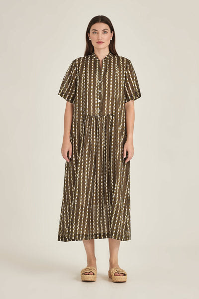 CARO PRINT DRESS