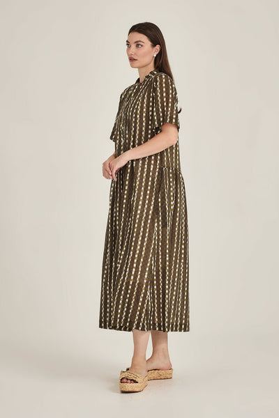 CARO PRINT DRESS