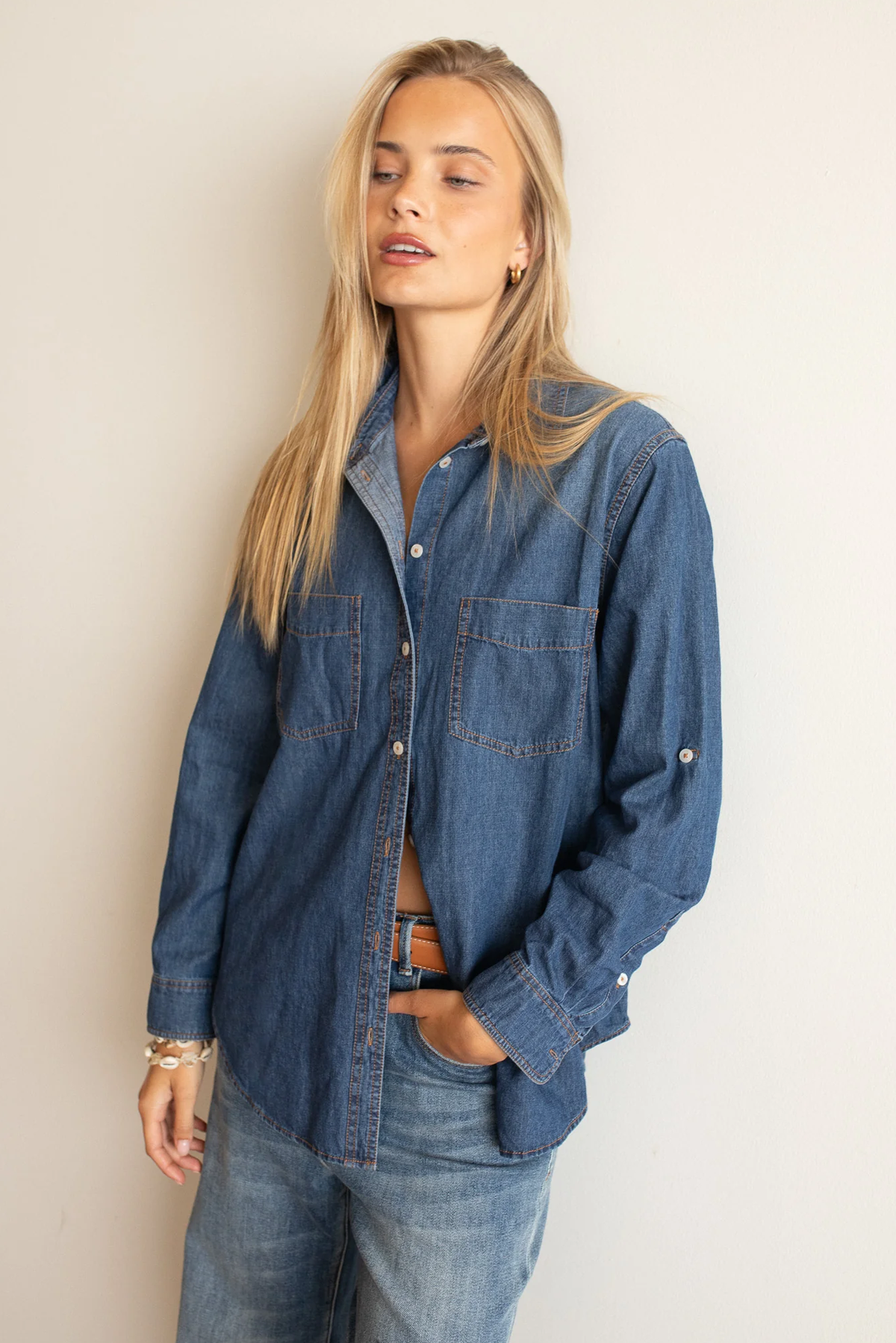 DENIM DARK WASH SHIRT