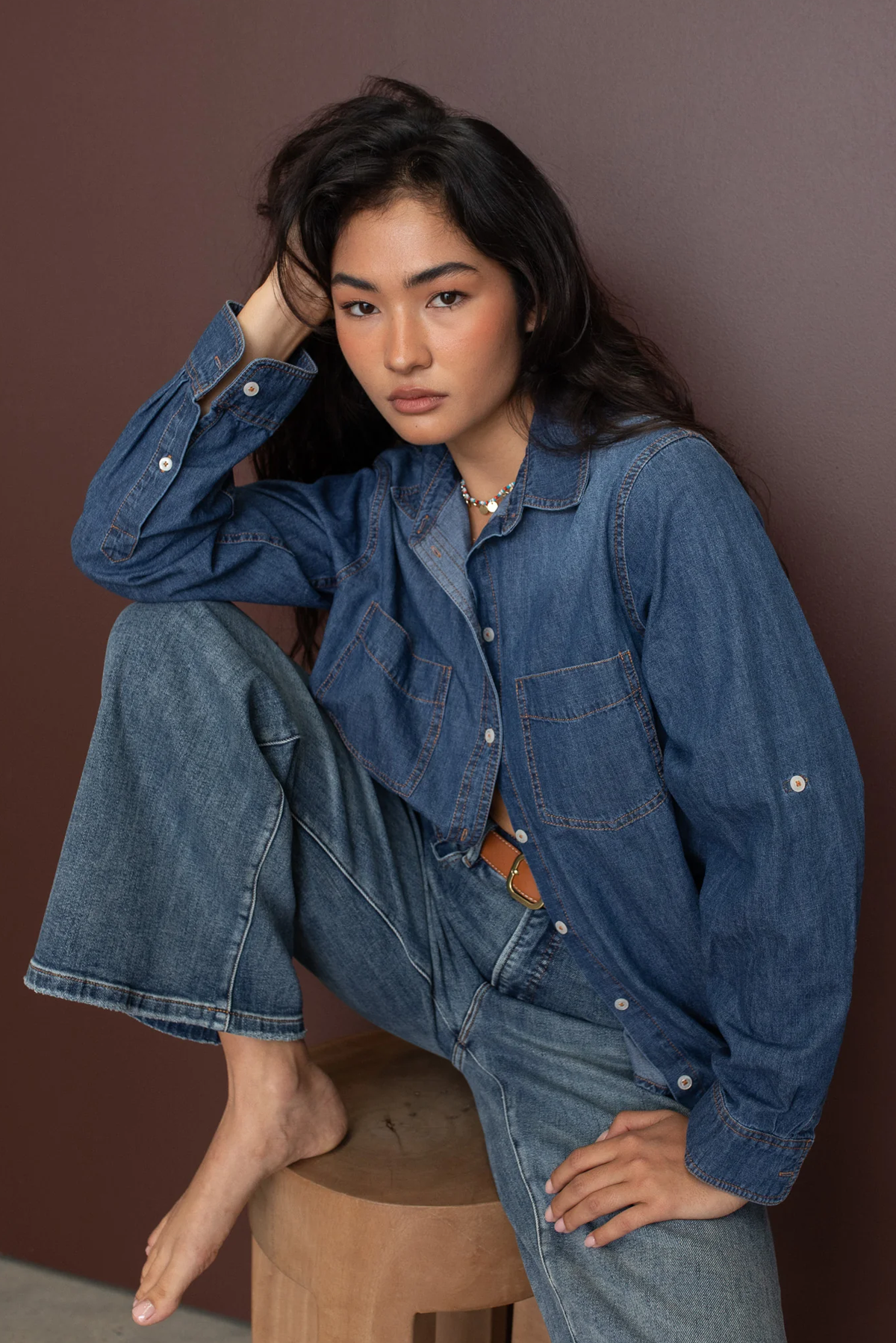 DENIM DARK WASH SHIRT