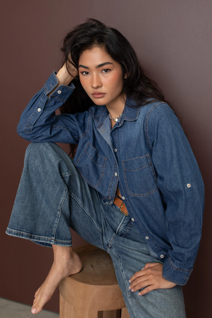 DENIM DARK WASH SHIRT