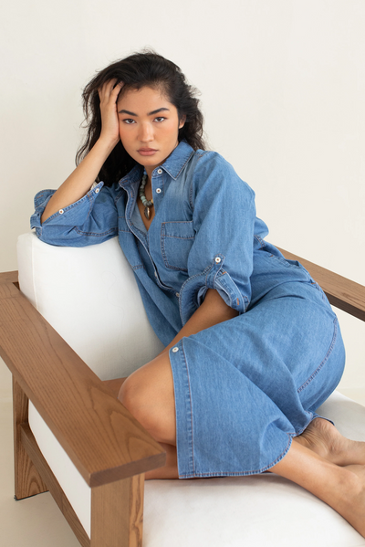 DENIM SHIRT DRESS – Wendy's Boutique