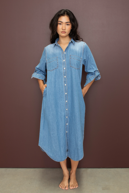 DENIM SHIRT DRESS